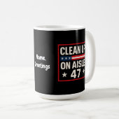 通路47のアンチトランプ政治のクリーンアップおもしろい コーヒーマグカップ (正面右)