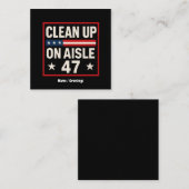 通路47のアンチトランプ政治のクリーンアップおもしろい スクエア名刺 (正面/裏面)