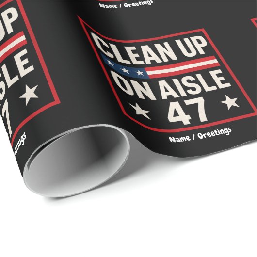 通路47のアンチトランプ政治のクリーンアップおもしろい ラッピングペーパー (ロールコーナー)