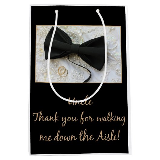 通路    の下の歩くことのための私Thanks叔父さん ミディアムペーパーバッグ (正面)