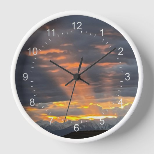 通輝く過 壁時計 (正面)