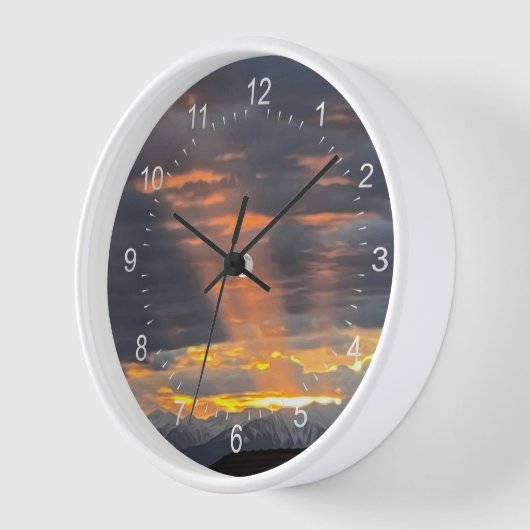 通輝く過 壁時計 (傾斜)
