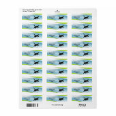 通過中の差出人住所ラベル ラベル (フルシート)