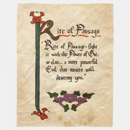 通過儀礼 フリースブランケット (正面)