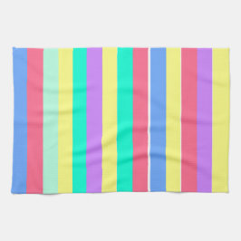 通電春パステルストライプズ キッチンタオル