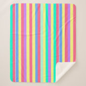 通電春パステルストライプズ シェルパブランケット (正面)