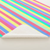 通電春パステルストライプズ シェルパブランケット (3/4)