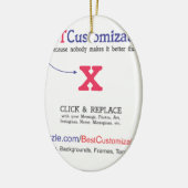 速いおよび簡単の空白のなテンプレート セラミックオーナメント (左)