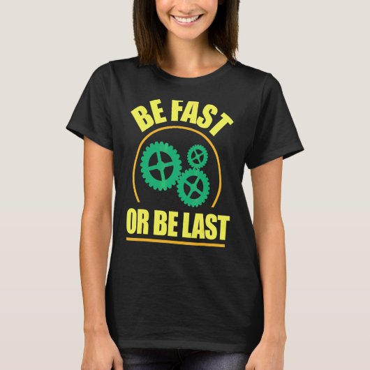 速いか最後のモータースポーツドラッグレース Tシャツ (正面)