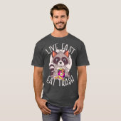 速いゴミ食べのラクおもしろいンの食べジャンクを生きる Tシャツ (正面フル)