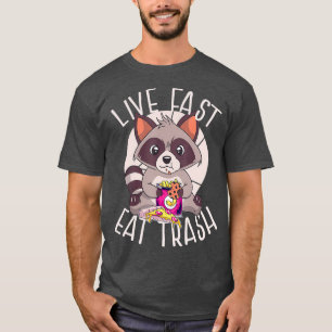 速いゴミ食べのラクおもしろいンの食べジャンクを生きる Tシャツ