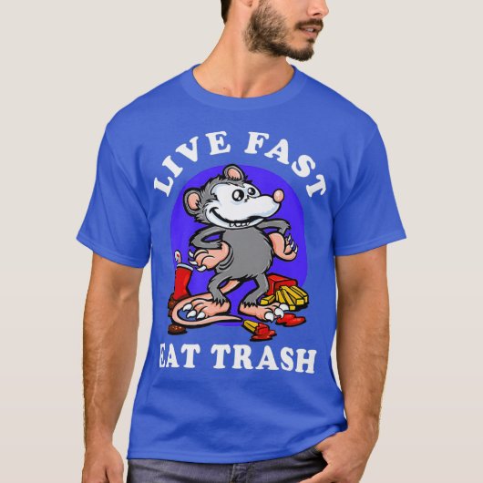 速いゴミ食べの生きおもしろいゴミ Tシャツ (正面)