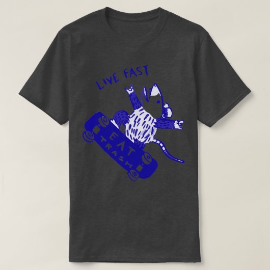 速いゴミ食べ箱に住む Tシャツ (デザイン正面)