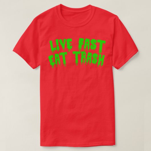 速いゴミ食べ箱に住む Tシャツ (デザイン正面)