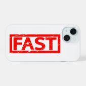 速いスタンプ iPhone 15ケース (裏面横)