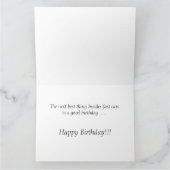 速いスポーツ・カーのジャンボバースデー・カード カード (内部)