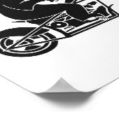 速いバイクでゆっくりとスロッドを走らせる ポスター (角)