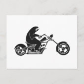 速いバイクでゆっくりとスロッドを走らせる ポストカード (正面)
