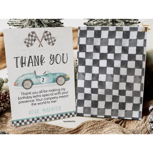 速いバースデーカード レーシングカ― お誕生日おめでとう 招待状