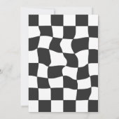 速いブルーのレースカー男子1歳誕生日パーティー 招待状 (裏面)