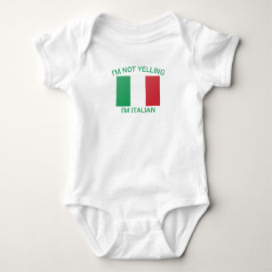 速いプロ 私は叫んでない イタリア人 イタリア 赤ちゃん ベビーボディスーツ