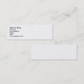 速い会合のための日付カード- C… -カスタマイズ スキニー名刺 (正面/裏面)