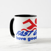 速い女の子の信号器のマグ マグカップ (正面左)