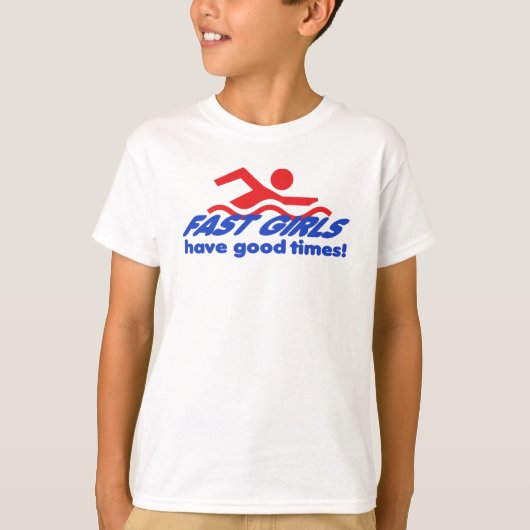 速い女の子のTシャツ Tシャツ (正面)