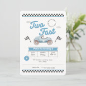 速い少年誕生日招待状2枚 招待状 (スタンド正面)