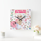 速い恐インスパイア怖の無い壁時計 スクエア壁時計 (ホーム)