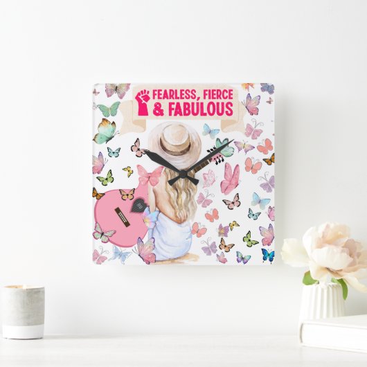 速い恐インスパイア怖の無い壁時計 スクエア壁時計 (ホーム)