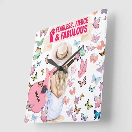 速い恐インスパイア怖の無い壁時計 スクエア壁時計 (傾斜)