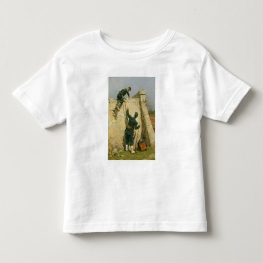 速い脱出(パネルの油) トドラーTシャツ (正面)