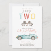 速い誕生日招待状 | レース招待状 招待状 (正面)