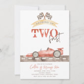 速い誕生日招待状 | レース招待状 招待状 (正面)