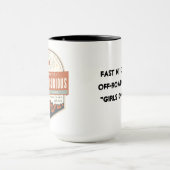 速いnの好奇心が強いマグ- "女の子掘ります土"を マグカップ (中央)