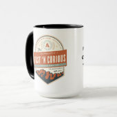 速いnの好奇心が強いマグ- "女の子掘ります土"を マグカップ (正面左)