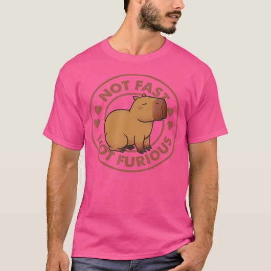速おもしろいくない怒らないキャピバラ Tシャツ (正面)