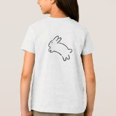 速くて激しいランナーバニーキッズユニセックス トライブレンドＴシャツ (裏面)