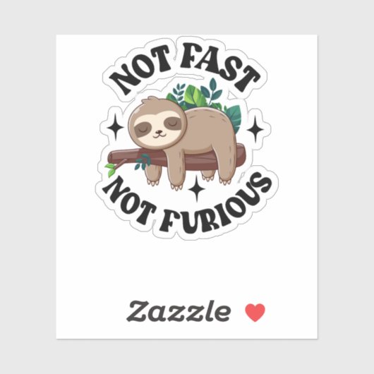 速くない怒らないおもしろいかわいい眠いナマケモノ シール (シート)