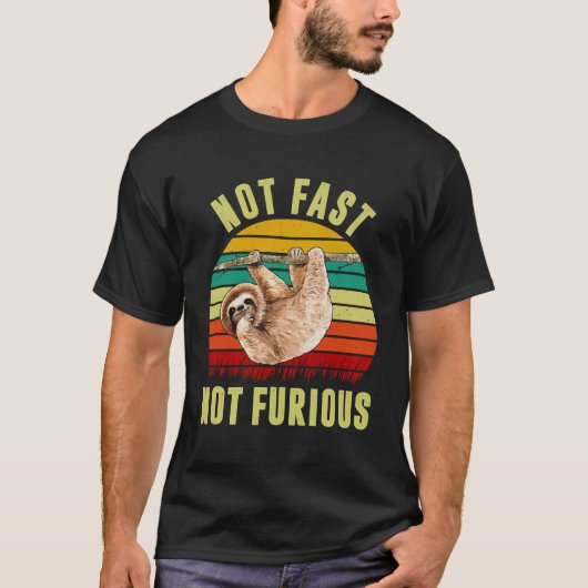 速くない怒らないスロッおもしろいト120 Tシャツ (正面)