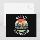 速くない、怒らない怠惰な怠惰な寝台自転車 ポストカード (正面/裏面)