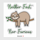 速くもせず、怒りもしない怠けおもしろい者の眠い怠け者 シール (シート)