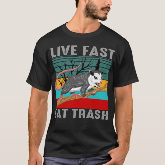 速く生き食べる Tシャツ (正面)
