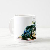 速く素晴らしい高速自動車道路のオートバイ コーヒーマグカップ (正面左)