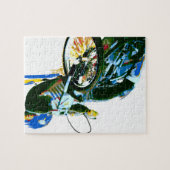 速く素晴らしい高速自動車道路のオートバイ ジグソーパズル (横)