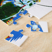 速く素晴らしい高速自動車道路のオートバイ ジグソーパズル (側面)