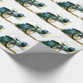 速く素晴らしい高速自動車道路のオートバイ ラッピングペーパー (角)