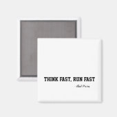 速く考え、速く走れ スポーツ フットボール 名言 アスリート マグネット (正面/裏面)