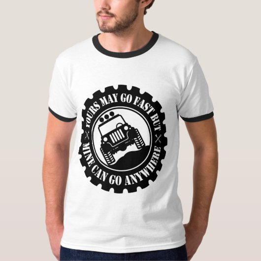 速く行く鉱山はどこでも行くことができます Tシャツ (正面)